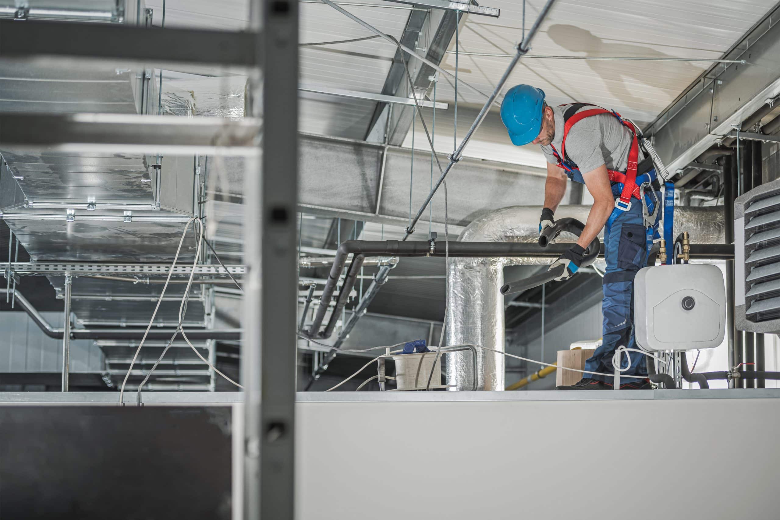 HVAC technician commercial building restaurant kitchen