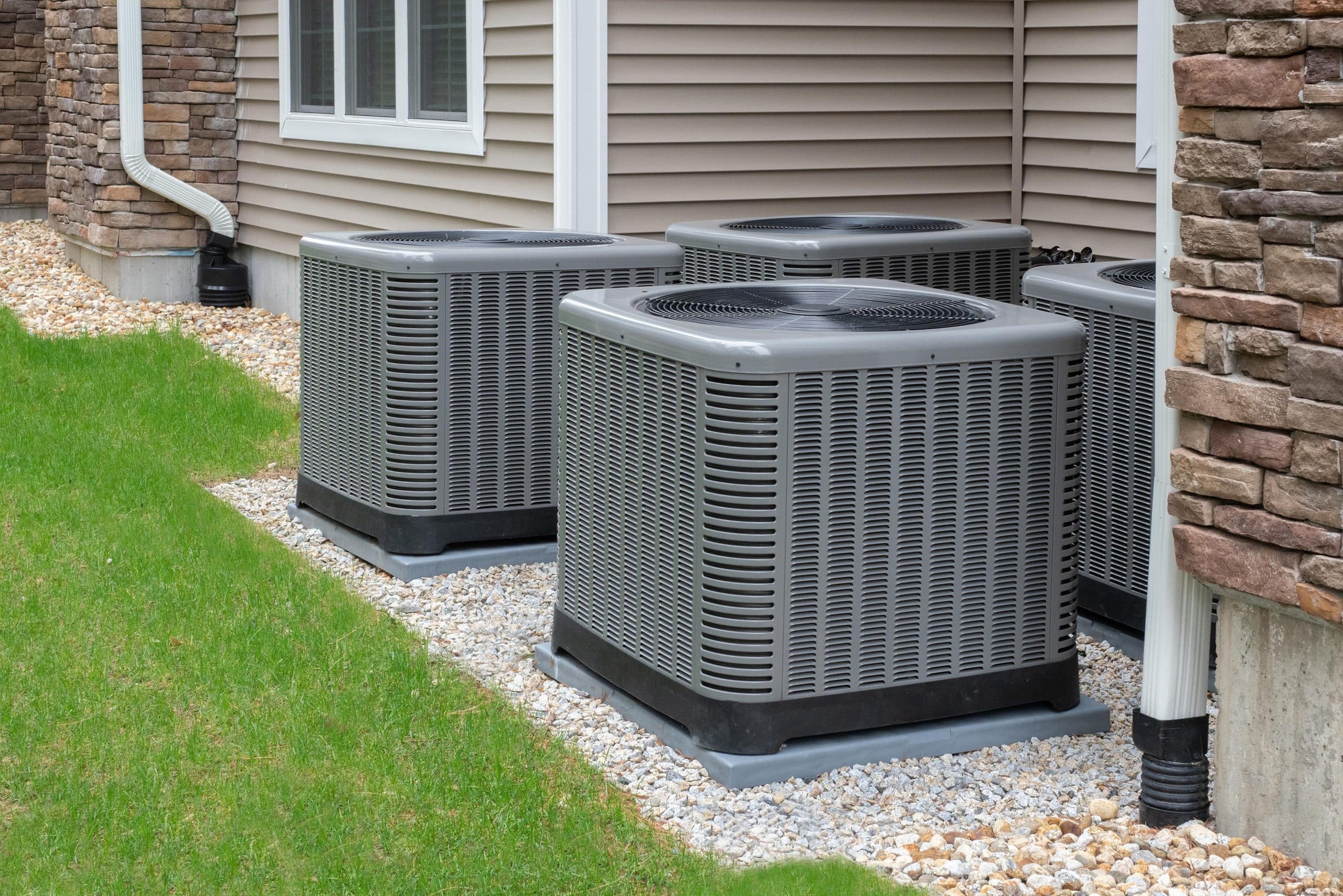 new high efficiency HVAC system installation home